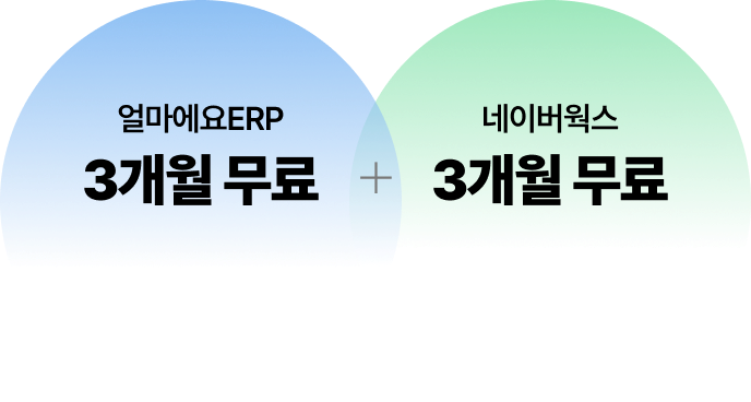 얼마에요 ERP 3개월 무료, 네이버웍스 3개월 무료